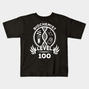 Level 100 Biochemist Biology Chemistry Fan Gift Kids T-Shirt